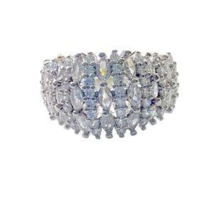 Large New CD Dome Silver Fashion Ring Size 6